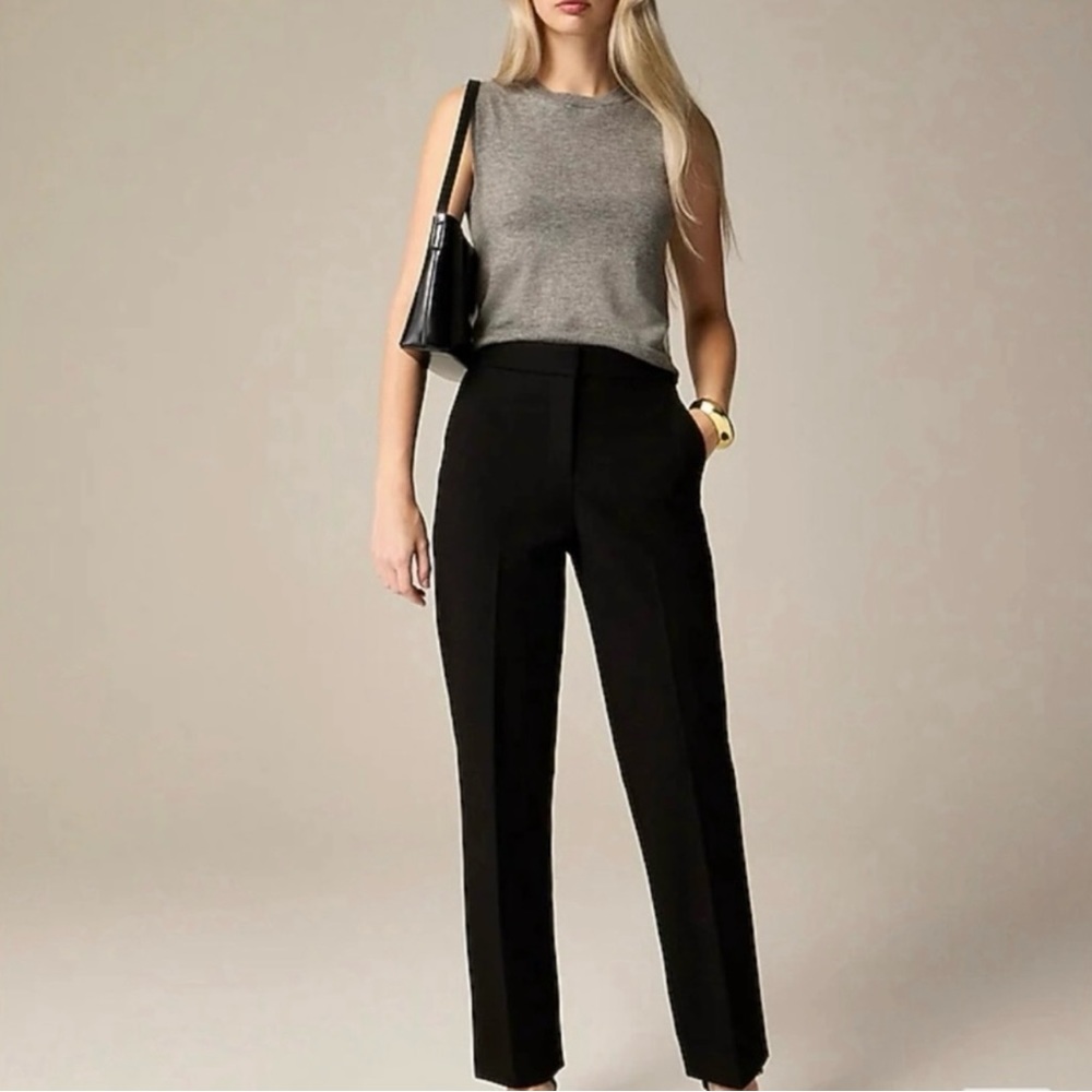NWT J. Crew Kate Straight-leg Pant Four-season Stretch Black